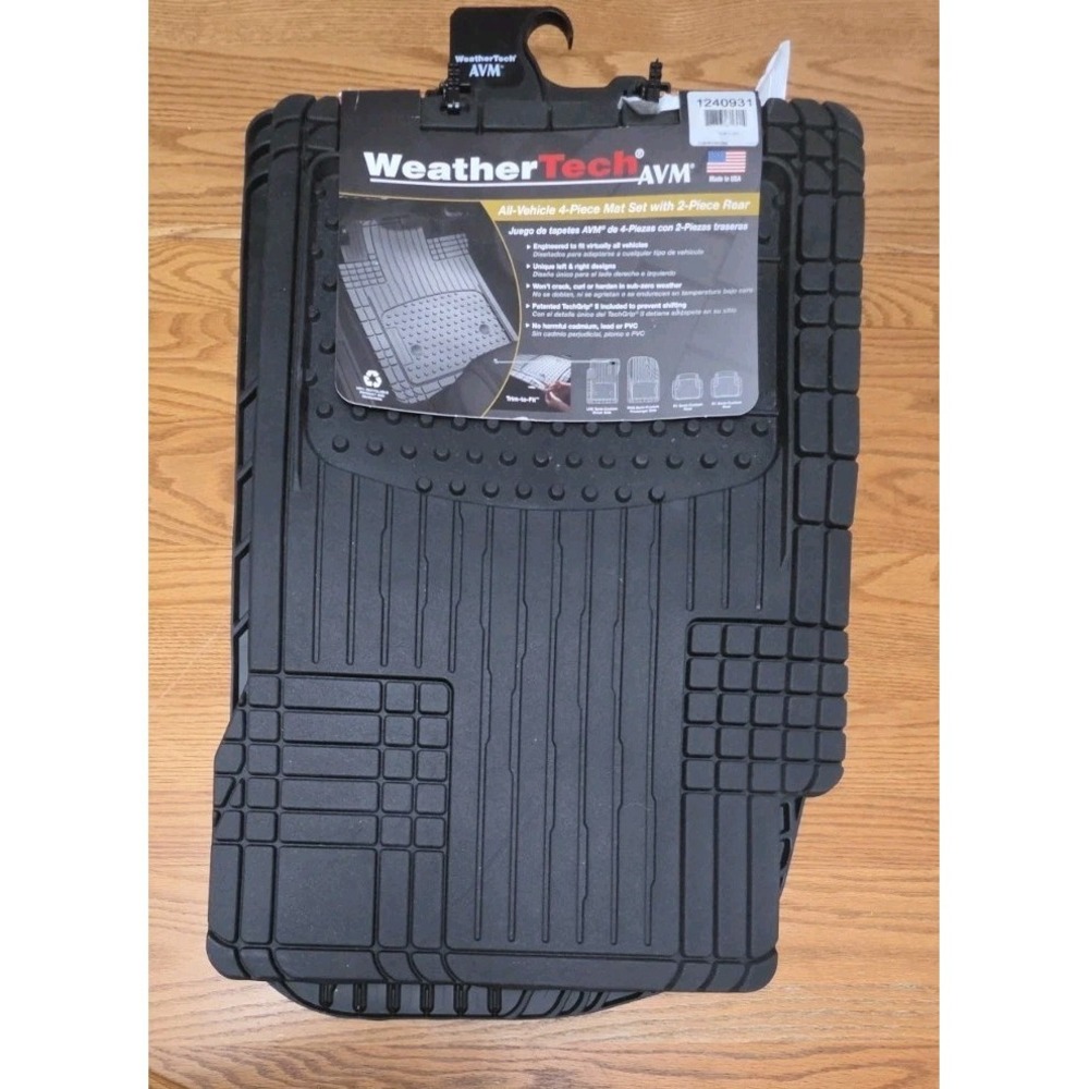 WeatherTech 11AVMSB AVM Trim-to-Fit Mats - 4-Piece Set - BLACK